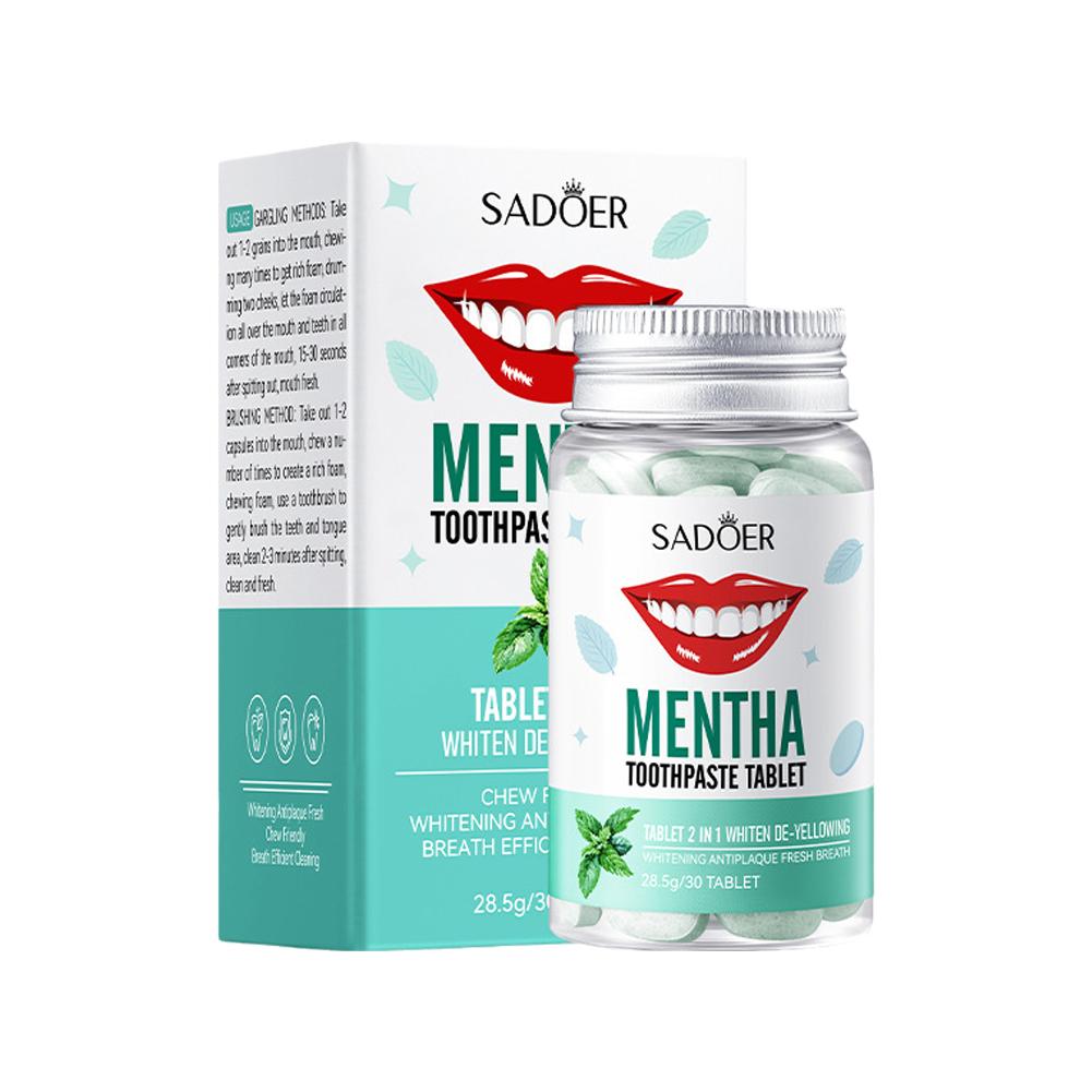 Teeth Whitening Best - أقراص معجون الأسنان الصلبة بالنعناع نكهات