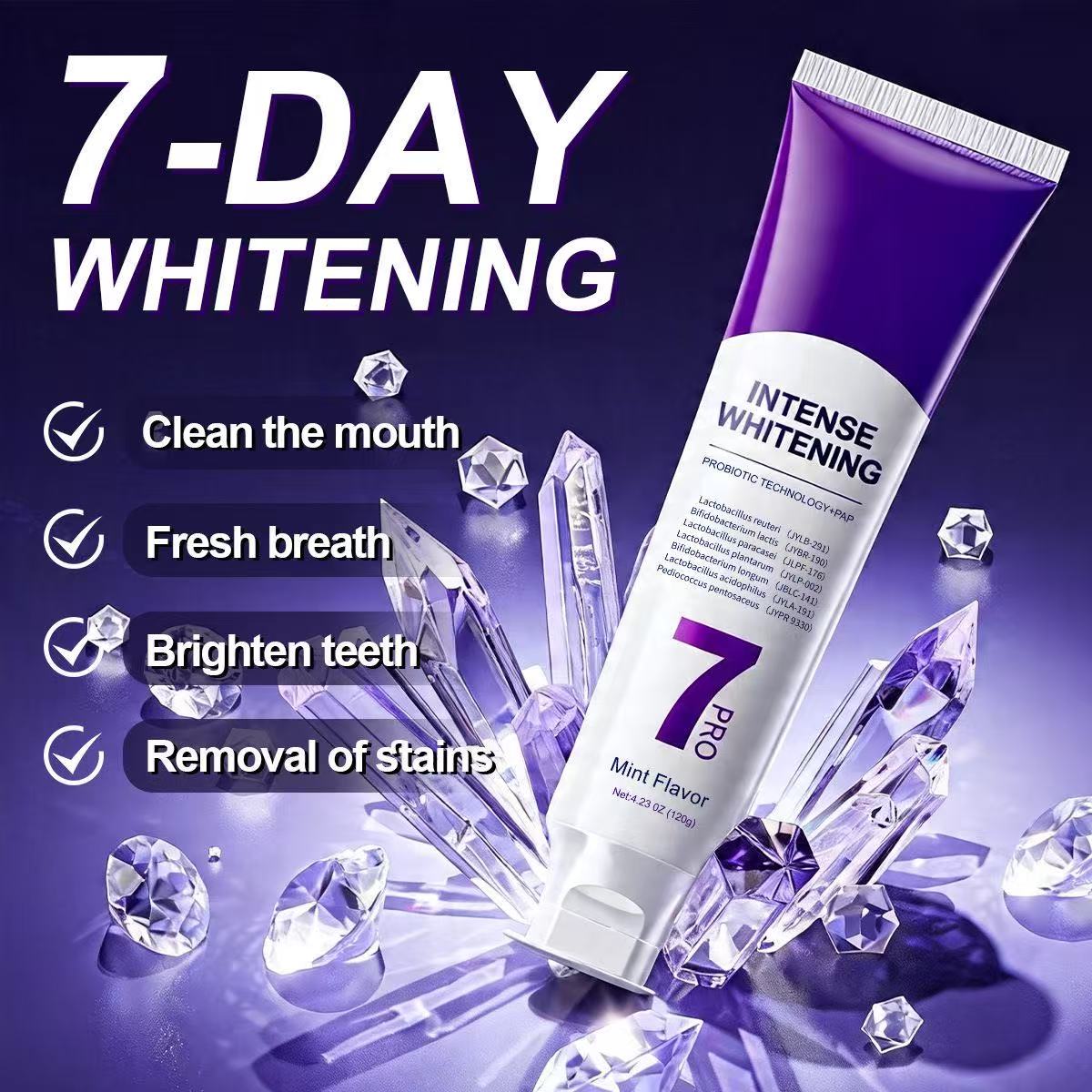 معجون أسنان 7-برو بروبيوتيك لل - مراجعة Teeth Whitening Treatment وسعره