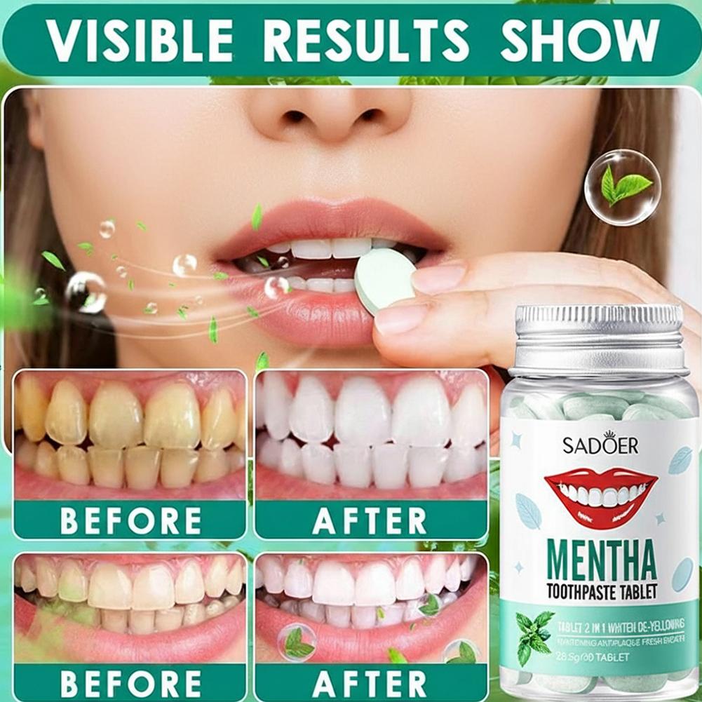 30 قطعة أقراص معجون أسنان صلبة - مراجعة Teeth Whitening Best وسعره